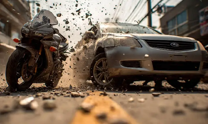 Acidente de trânsito em Apucarana deixa motociclista ferido