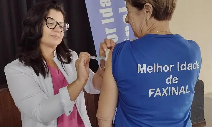 Grupo da Melhor Idade de Faxinal recebe vacina contra a gripe