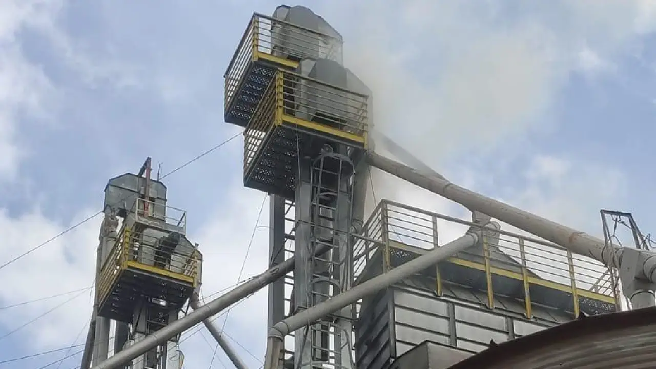 Incêndio atinge secador da Agrícola Cortez em Faxinal