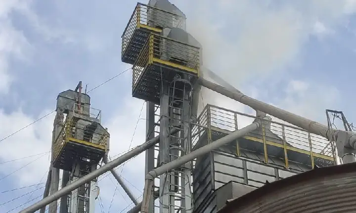 Incêndio atinge secador da Agrícola Cortez em Faxinal