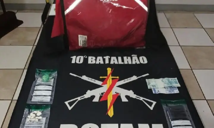 Polícia Militar prende suspeito de tráfico de drogas em delivery no km 232 da BR-376
