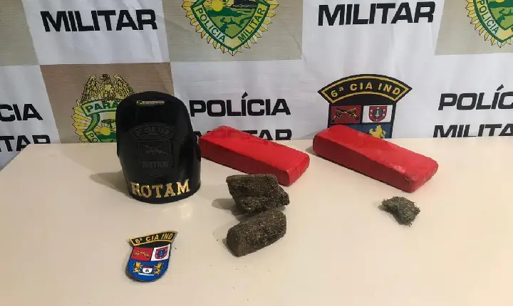 Polícia Militar prende suspeito de tráfico com grande quantidade de maconha em Faxinal