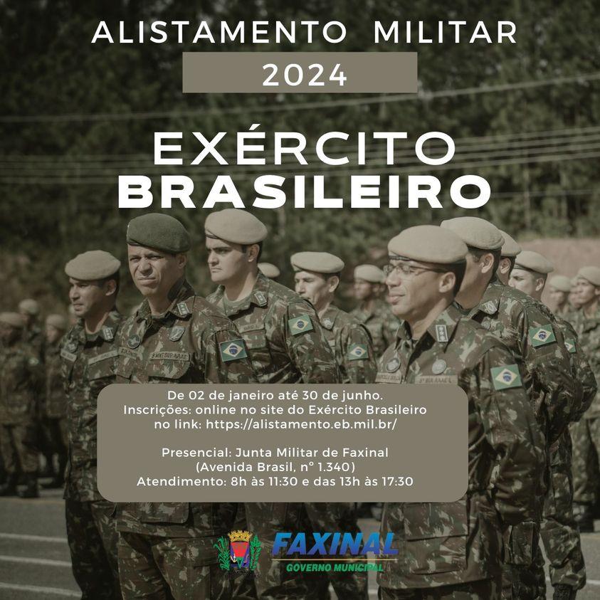 Alistamento militar obrigatório começa para jovens nascidos em 2006