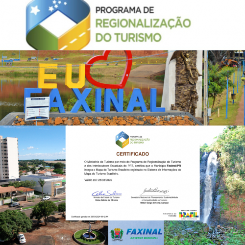 Faxinal renova certificação no Mapa do Turismo Brasileiro e consolida vocação turística