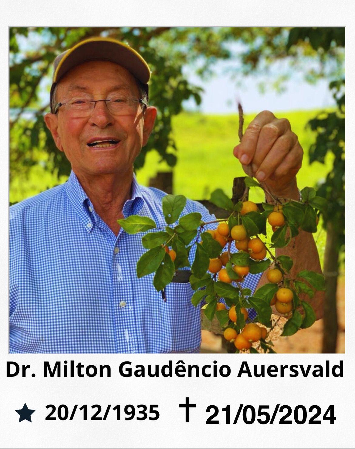 Faleceu em Faxinal o médico Dr. Milton