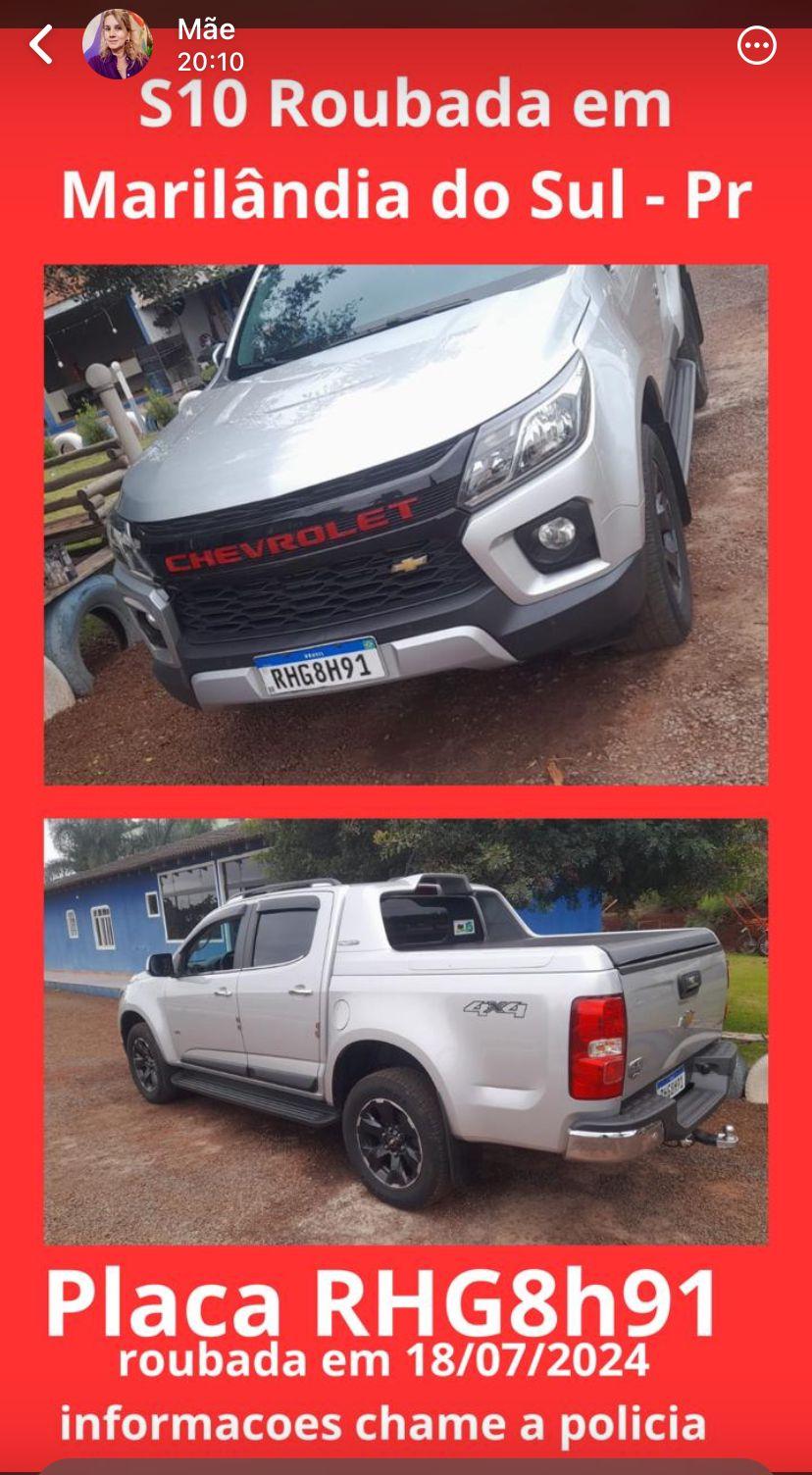 Roubo à mão armada em Marilândia do Sul: Casal é trancado em banheiro e caminhonete é levada