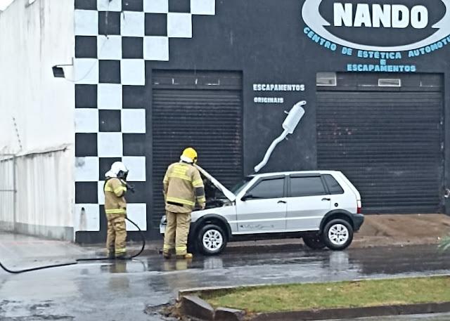 Incêndio em Veículo na Avenida Castelo Branco em Ivaiporã