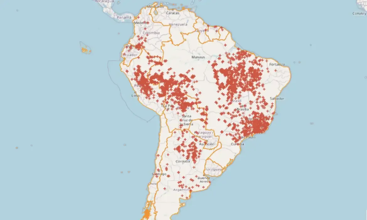 Brasil concentra 71,9% das queimadas na América do Sul e bate recordes em 2024