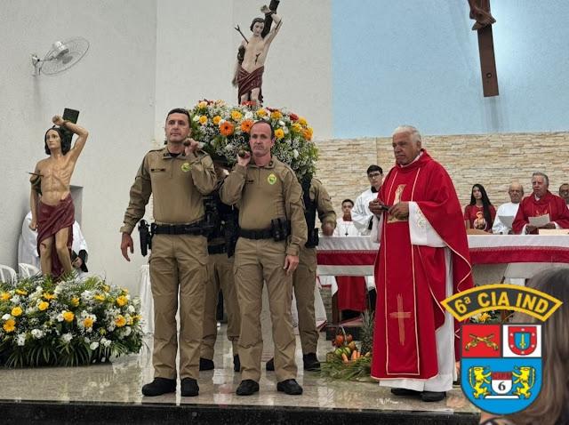 Polícia Militar participa do Tríduo de São Sebastião e reforça laços com a comunidade em Faxinal