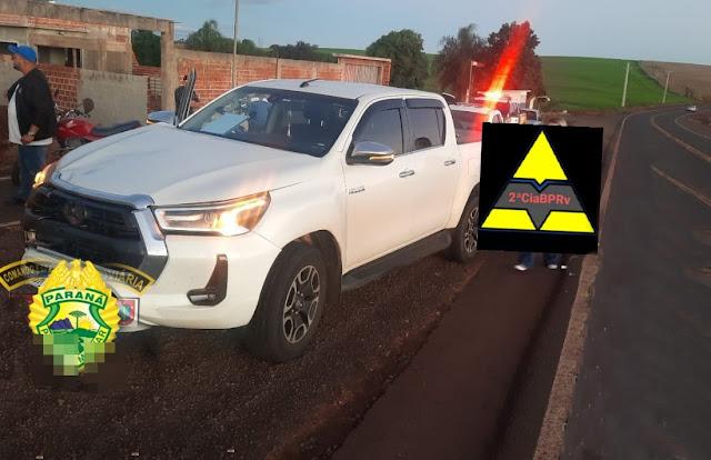 Colisão traseira deixa dois feridos entre Lunardelli e Jardim Alegre