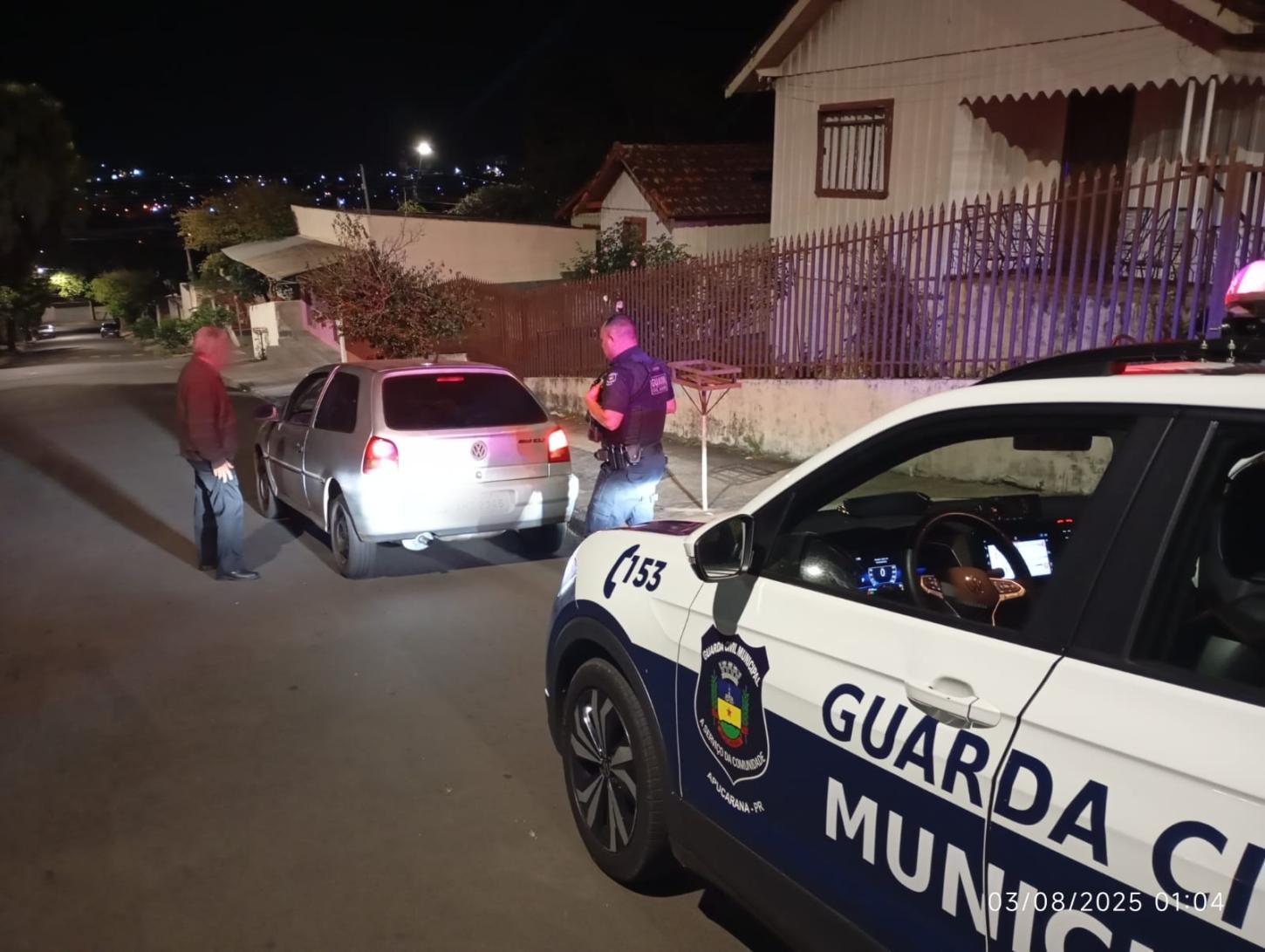 Guarda Civil Municipal recupera veículo furtado em Apucarana