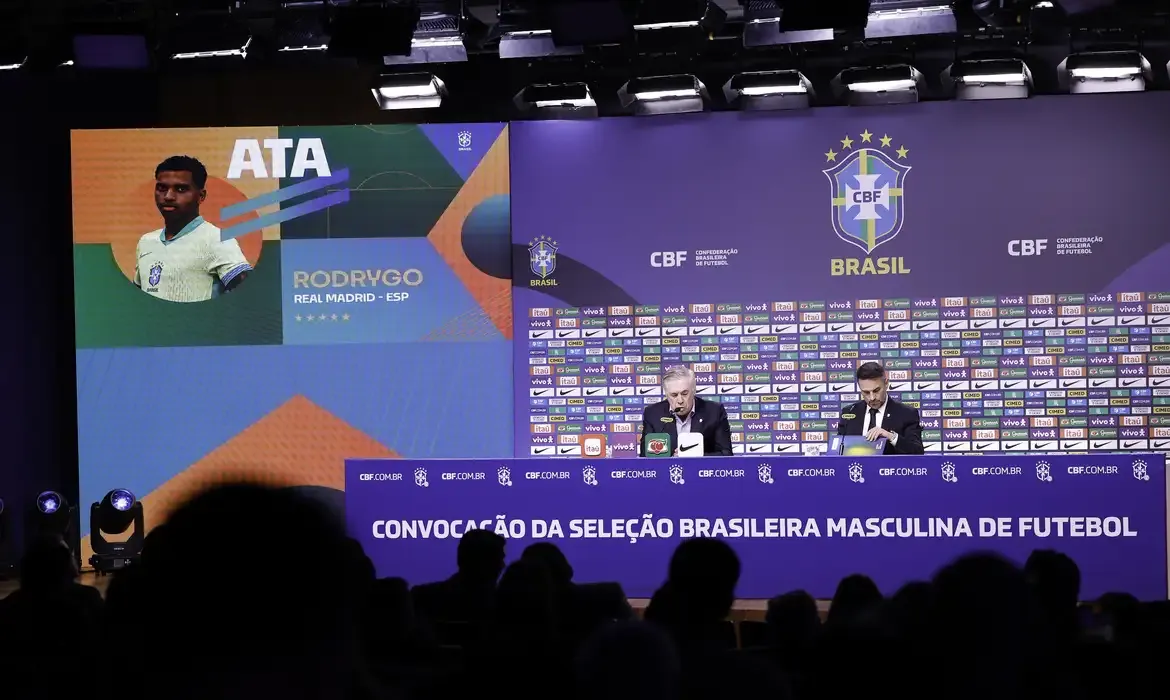 Ancelotti convoca Seleção Brasileira com retornos de Rodrygo e Vini Jr.