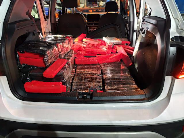 Fuga termina com apreensão de quase 200 kg de maconha em Jandaia do Sul