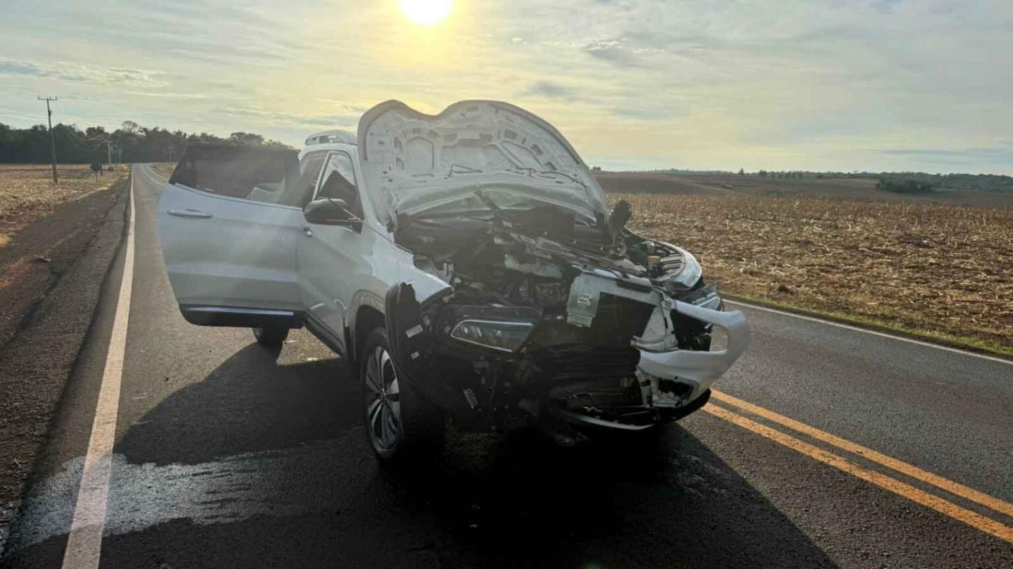 Roda solta de caminhão e causa acidente entre São João do Ivaí e Lunardelli