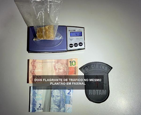 ROTAM de prende suspeito por tráfico em Faxinal