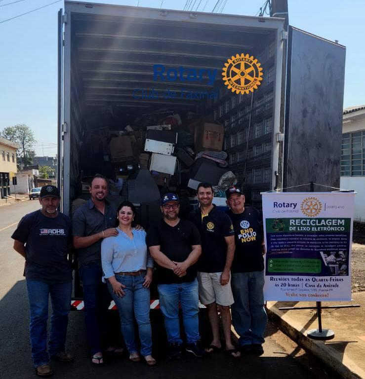 Rotary Club de Faxinal coleta mais de duas toneladas de lixo eletrônico