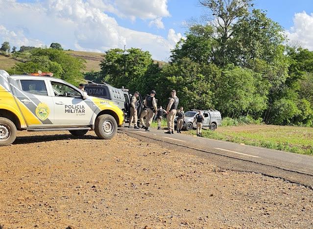 Polícia realiza perseguição tática e apreende veículo suspeito em Borrazópolis