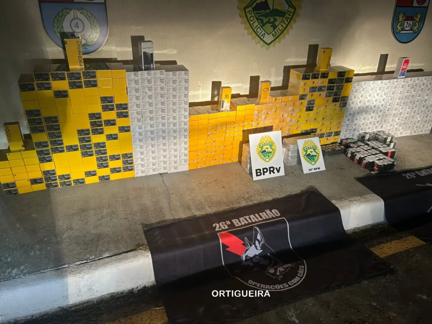 Polícia apreende carga milionária de eletrônicos contrabandeados em Ortigueira