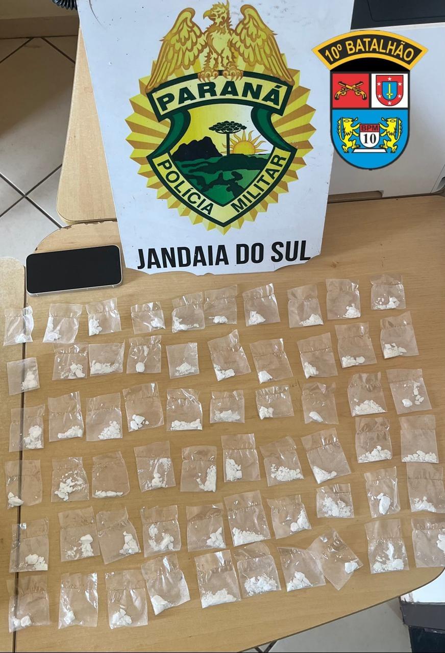 Polícia Militar prende traficante de drogas durante fuga em Jandaia do Sul