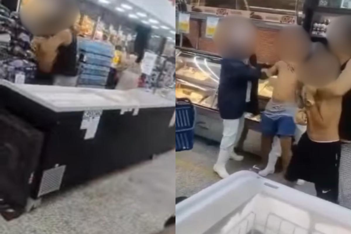 Briga familiar termina em ameaça e agressões no Supermercado Paraná, em Ivaiporã