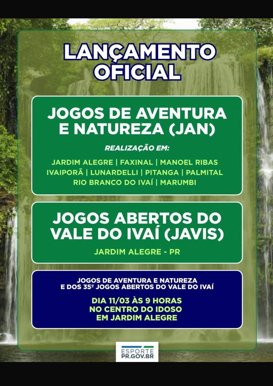 Jardim Alegre lança Jogos de Aventura e Natureza e JAVI's nesta terça