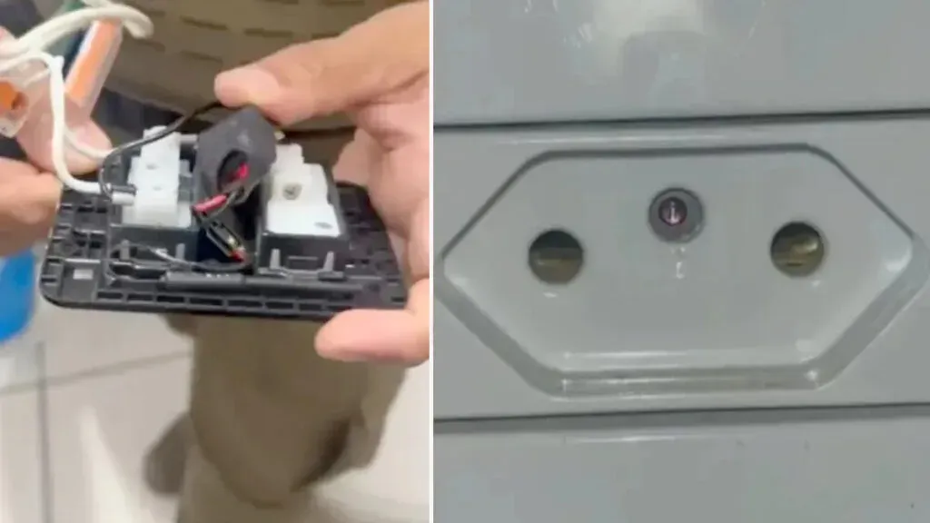 Microcâmera escondida em tomada de banheiro choca funcionários em SC