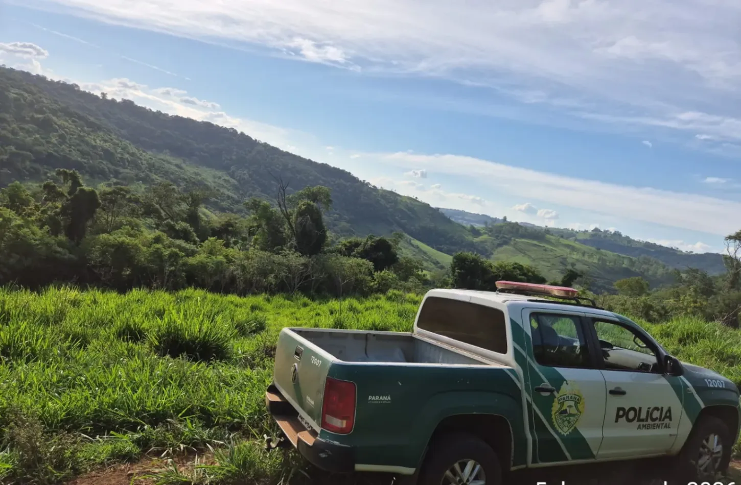 Policiais ambientais multam ruralista por desmatamento em Ivaiporã