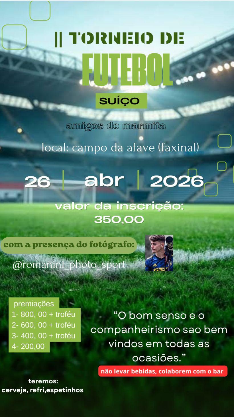 2º Torneio Amigos do Marmita agita Faxinal com futebol e diversão