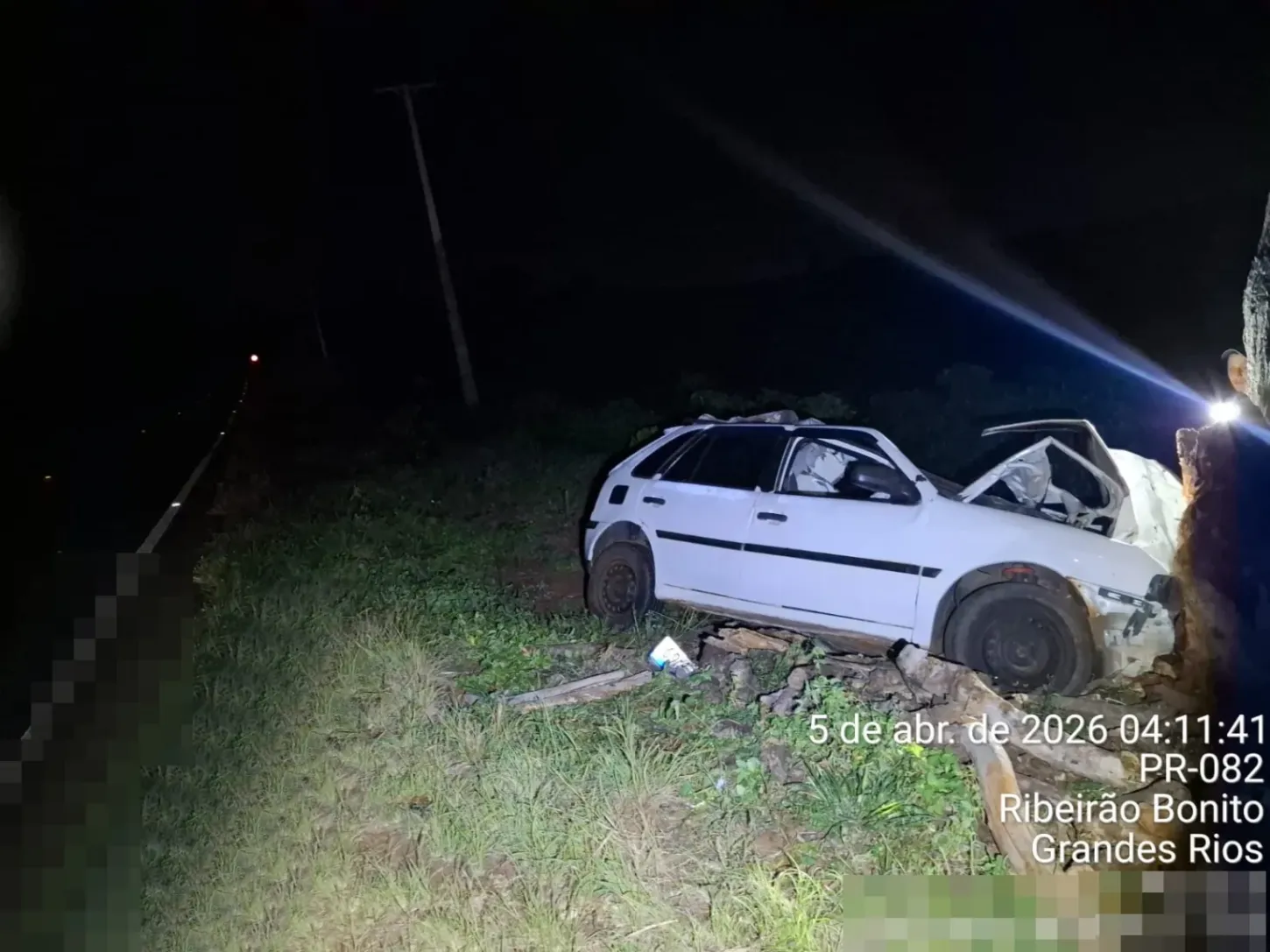 Acidente na PR-082: Motorista colide com boi solto e fica ferido