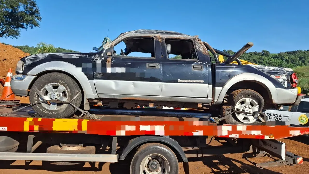 Acidente na PR-445: Tombamento de Ford Ranger deixa dois feridos entre Londrina e Tamarana