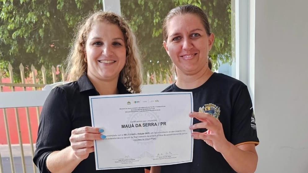 Mauá da Serra recebe Selo FNAS por excelência na Assistência Social