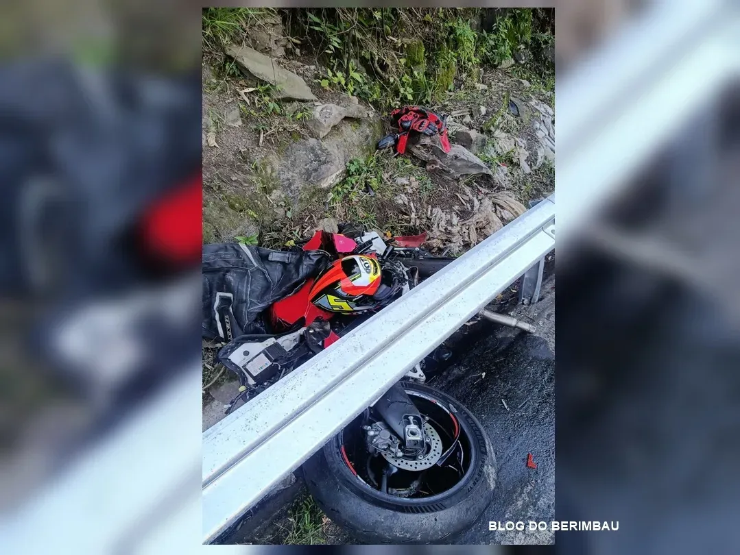 Motociclista sofre grave acidente na Serra do Cadeado