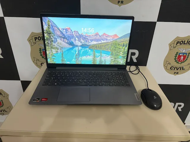 Polícia Civil recupera notebook furtado na Secretaria de Saúde em Faxinal