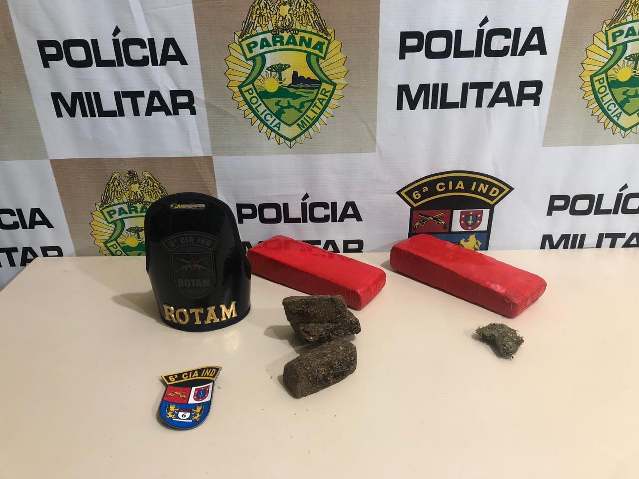 Polícia Militar prende suspeito de tráfico com grande quantidade de maconha em Faxinal