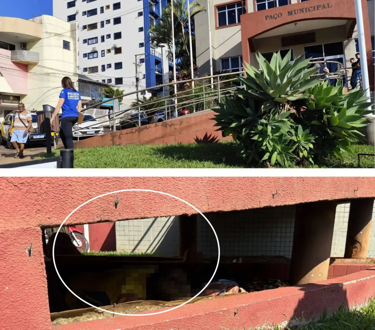 Homem é encontrado morto sob escadaria da prefeitura em Jandaia do Sul