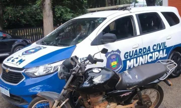 Guarda Civil Municipal de Apucarana apreende motocicleta com motor roubado em Pirapó