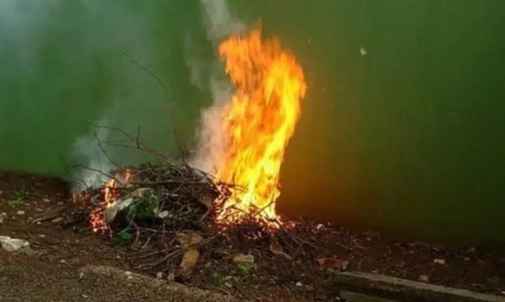Moradora de Apucarana aciona PM por incêndio recorrente em terreno vizinho